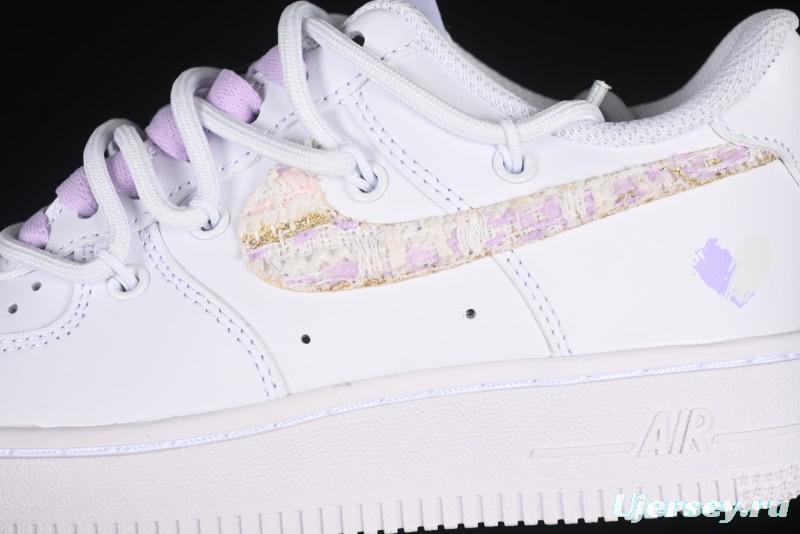Nike Air Force 1'07 Low Purple Chanel-Inspired Casual Sneakers - DH9999-556