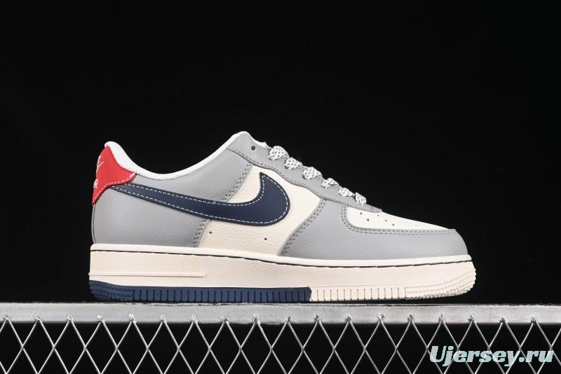 Nike Air Force 1 '07 Low Stussy Double Flame Casual Sneakers with Full-Length Air Cushion - XS1958-555