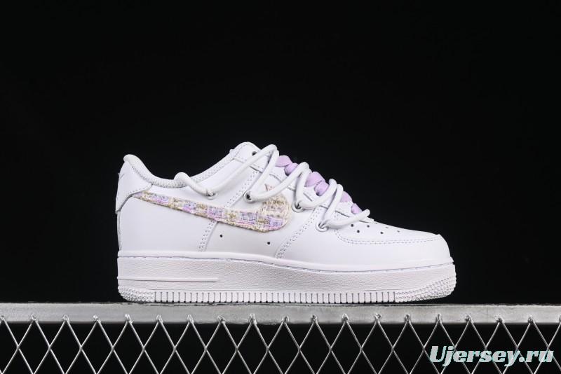 Nike Air Force 1'07 Low Purple Chanel-Inspired Casual Sneakers - DH9999-556