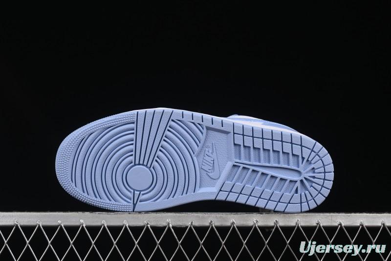 Nike Air Jordan 1 Low AJ1 White Blue Casual Sneakers - DC0774-142