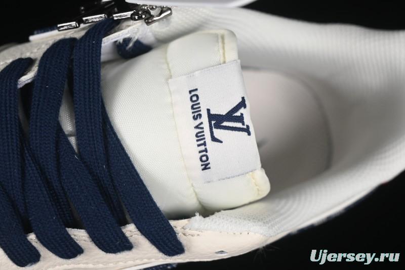 Nike Air Force 1'07 Low LV Collaboration Blue Denim Swoosh Casual Sneakers - XX3168-128