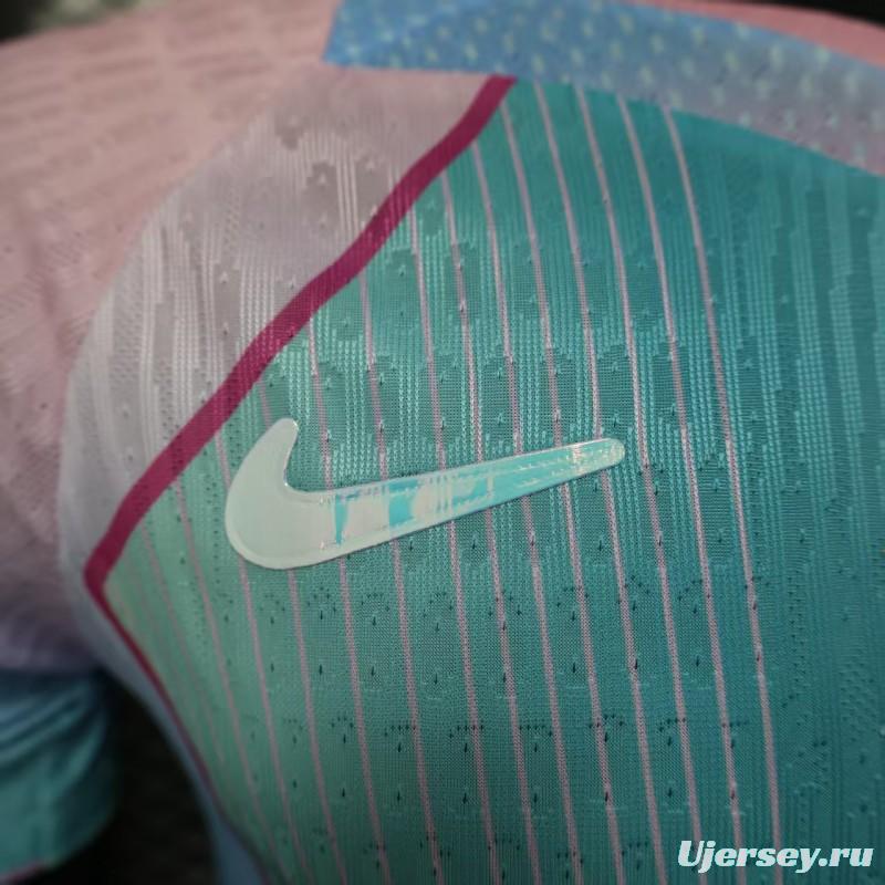 Player Version 25/26 FC Barcelona Mint Green with Pink Trim Jersey