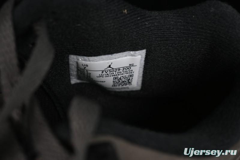 Nike Air Jordan 4 Retro Sneakers in Cave Stone Brown with Black Mesh and TPU Details - FV5029-200