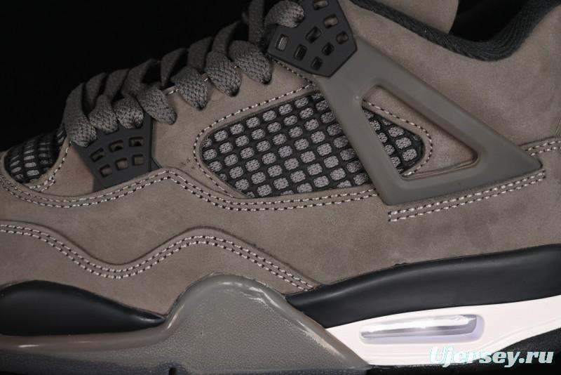 Nike Air Jordan 4 Retro Sneakers in Cave Stone Brown with Black Mesh and TPU Details - FV5029-200