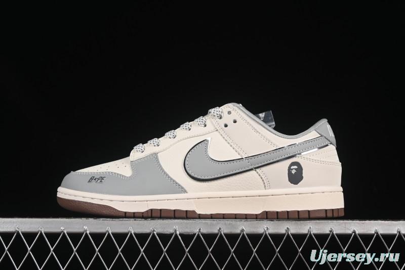 Nike SB Dunk Low Bape Collaboration Anniversary Edition Customized Low-Top Casual Skate Shoes - JJ2508-558