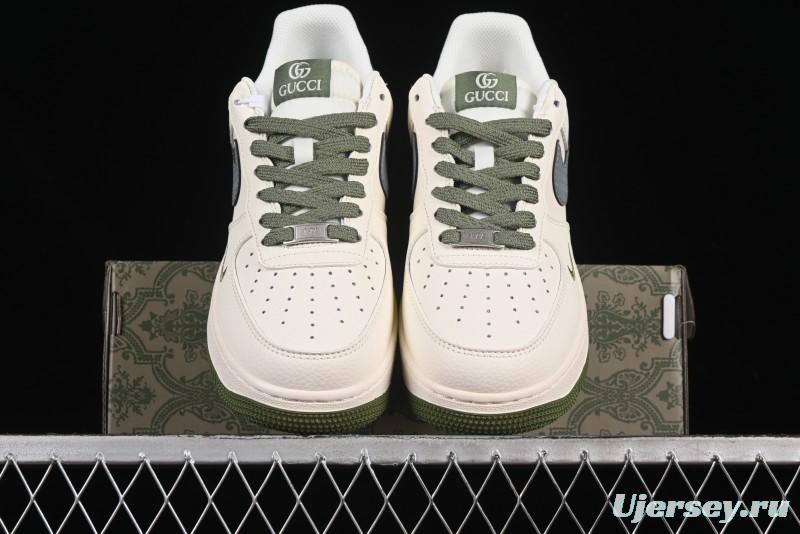 Nike Air Force 1'07 Low Gucci Collaboration Green Grey Pattern Casual Sneakers - XS1958-563