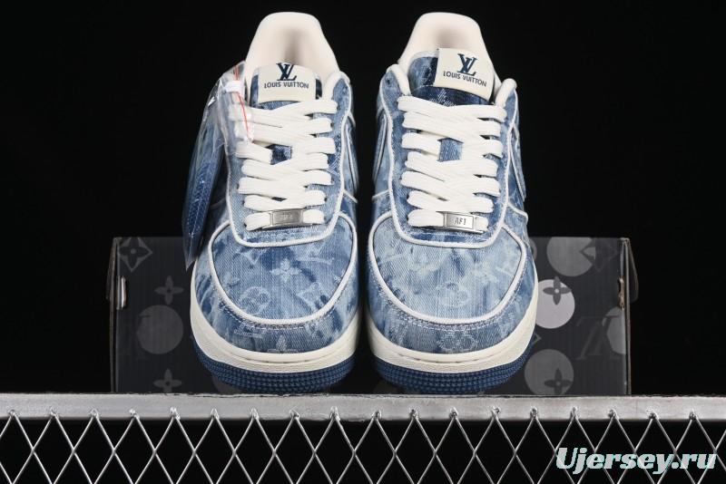 Nike Air Force 1 '07 Low LV Collaboration Blue Denim Casual Sneakers - SC9207-532