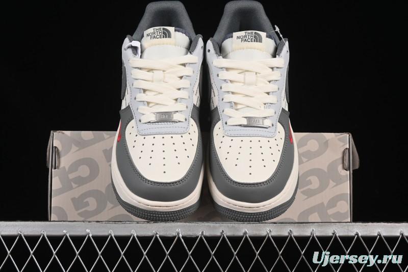 Nike Air Force 1'07 Low The North Face Collaboration Grey Multi-Tone Casual Sneakers - JJ2508-715