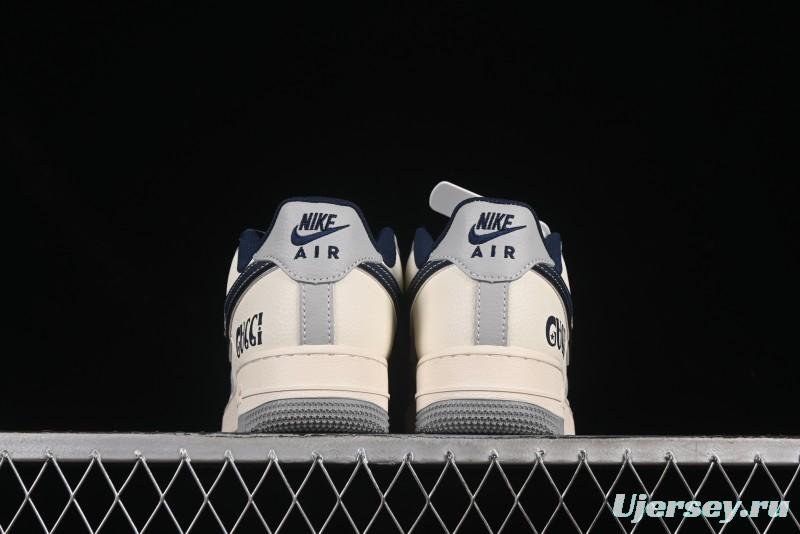 Nike Air Force 1 '07 Low Gucci Collaboration Grey Blue Swoosh Casual Sneakers - XS1958-543