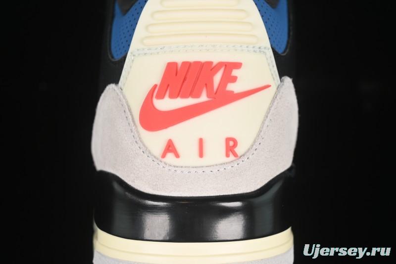 Nike Air Jordan 3 Retro OG Rare Air Sneakers with Small Reverse Swoosh - IB8967-004