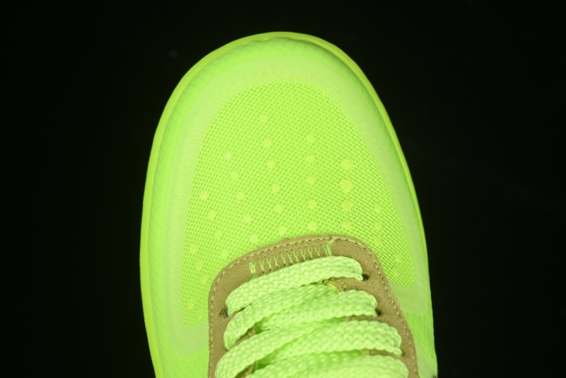 Nike Off White x Air Force 1 Low OW Collaboration Transparent Yellow Sneakers - AO4606-700