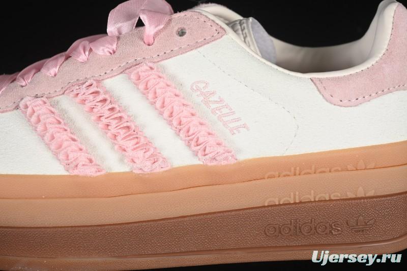 Adidas Originals Gazelle Bold JR8374 Collaboration Low-Top Sneakers with Thick Sole for Slip Resistance and Durability - JR8374