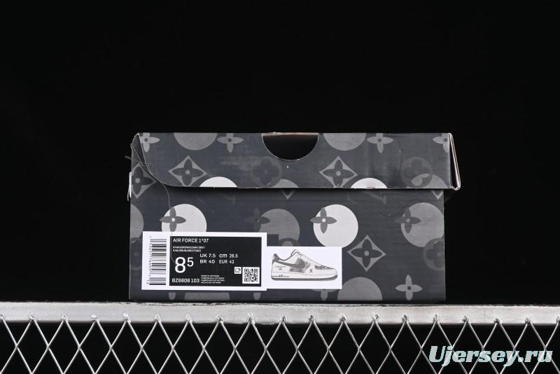 Nike Air Force 1 '07 Low LV Collaboration Cream Black Casual Sneakers - BZ6808-103