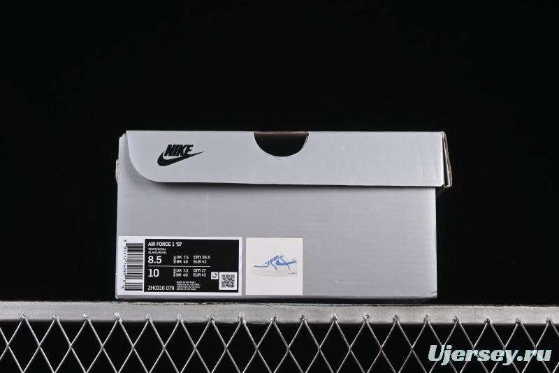 Nike Air Force 1'07 Low Blue Planet Casual Sneakers with Full-Length Air Cushion - ZH0316-079