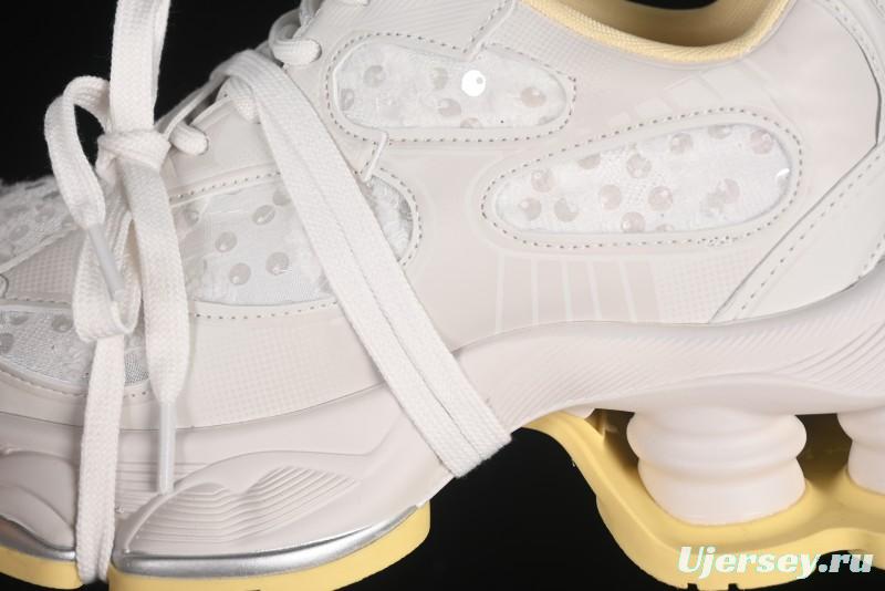 GG-CC Star Same Style Lace-up Hollow Out Dad Shoes with 5cm Height Increasing Sole - G25U9988