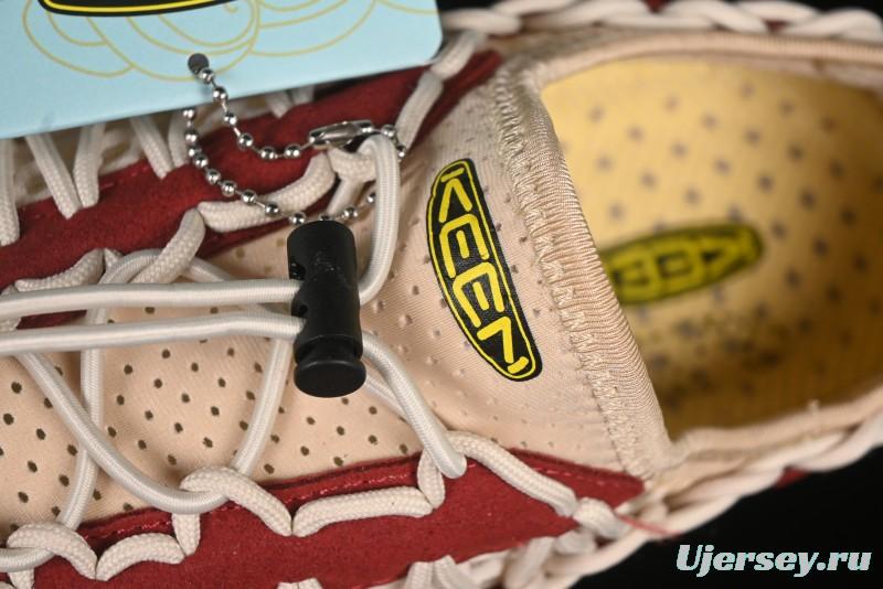 Keen Uneek Flat-M Woven Elastic Strap Outdoor Water Sports Sandals - 1014097 RED