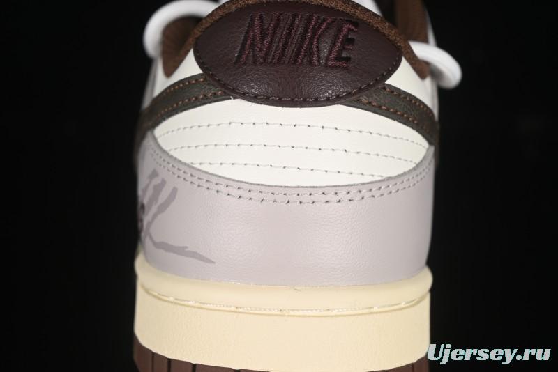 Nike Dunk Low Koala Party Distressed Grid Low-Top Casual Skate Shoes - DD1503-124