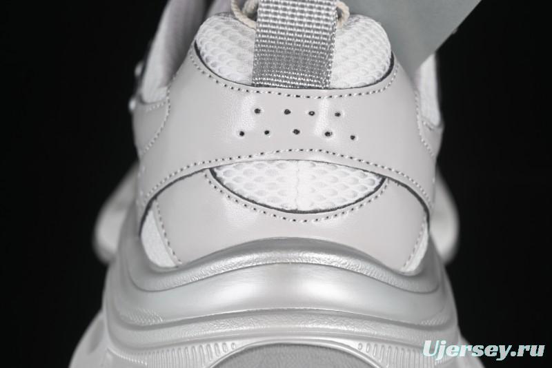 GG-CC Lace Pearl Chain Casual Platform Dad Shoes - 250310 Silver