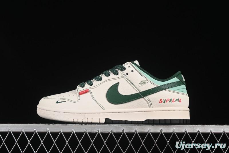 Nike SB Dunk Low Sup White Green Swoosh Air Force 1 Low Casual Skate Shoes - FC1688-222
