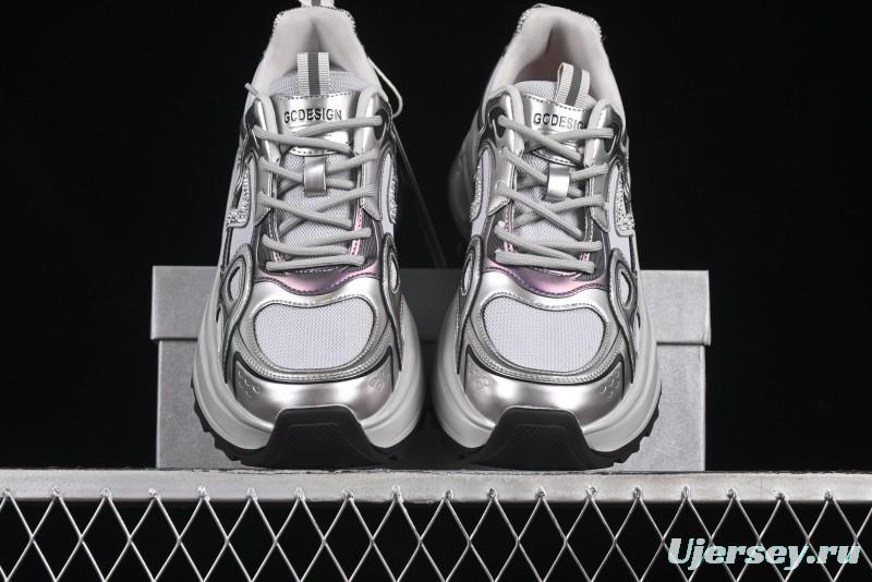 GG-CC 25ss New Platform Chunky Sneakers with 7CM Height Increase and Irregular Design - 668-2 Black