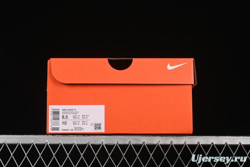 Nike Quest 6 Cushioned Lightweight Running Shoes - FD6033-105