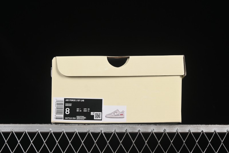 Nike Air Force 1 '07 Low Supreme Casual Sneakers with Full-Length Air Cushion - HH7518-058