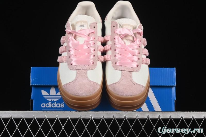 Adidas Originals Gazelle Bold JR8374 Collaboration Low-Top Sneakers with Thick Sole for Slip Resistance and Durability - JR8374