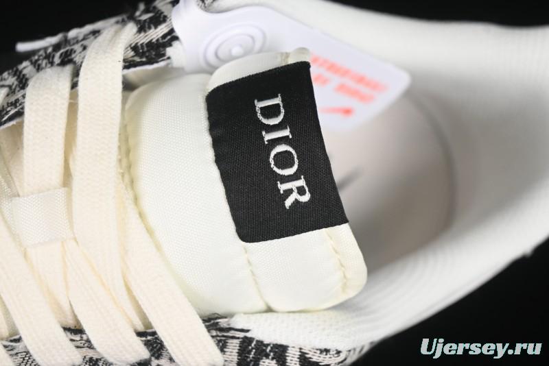 Nike Air Force 1 '07 Low Dior Collaboration Pattern Black White Swoosh Casual Sneakers - XS1958-581