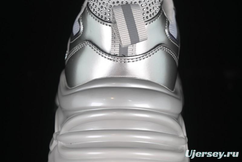 GG-CC 25ss New Platform Chunky Sneakers with 7CM Height Increase and Irregular Design - 668-2 Black