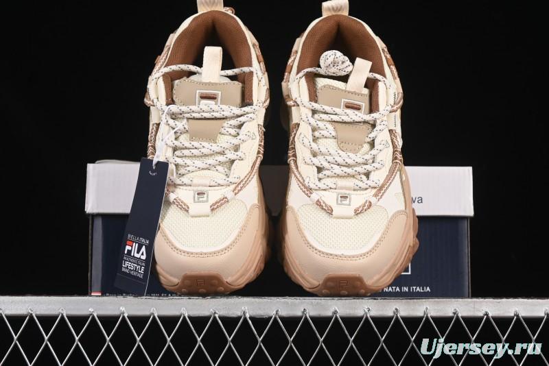 Fila Heritage Fluid Cat Paw 5.0 Retro Dad Shoes with Lace-Up Design - F12W442115FAS