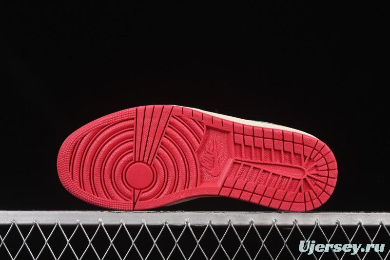 Nike Air Jordan 1 Low AJ1 Mismatched Swoosh Casual Sneakers - HV4511-133