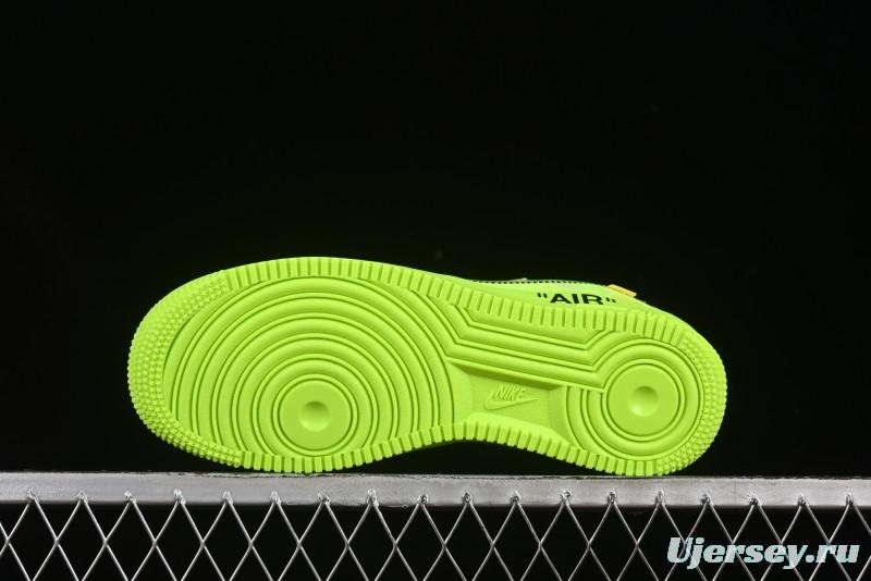 Nike Off White x Air Force 1 Low OW Collaboration Transparent Yellow Sneakers - AO4606-700