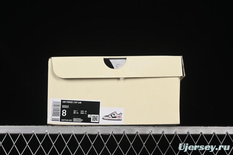 Nike Air Force 1 '07 Low Supreme Collaboration Light Blue Edge Casual Sneakers - HH7518-057