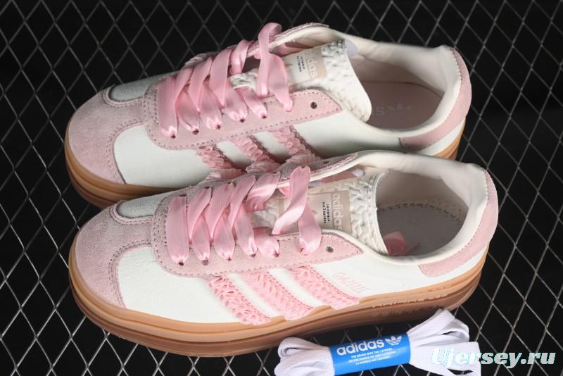 Adidas Originals Gazelle Bold JR8374 Collaboration Low-Top Sneakers with Thick Sole for Slip Resistance and Durability - JR8374