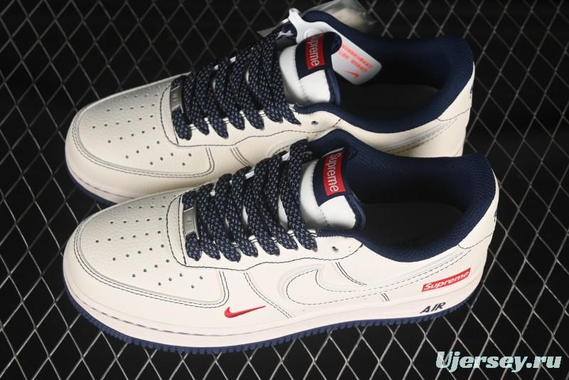 Nike Air Force 1 '07 Low Supreme Collaboration Casual Sneakers with Full-Length Air Cushion - HH7518-074