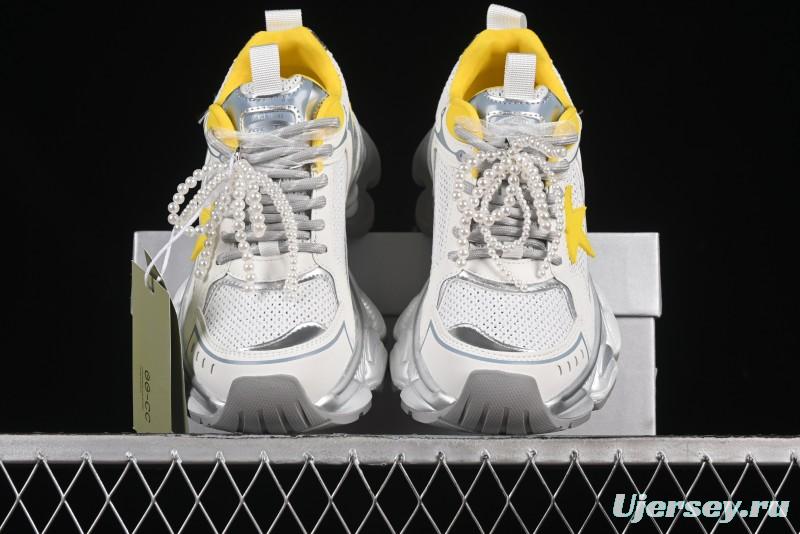 GG-CC Star-Designed Lace-Up Hollow-Out Chunky Sneakers with 5cm Height Boost - G25X269