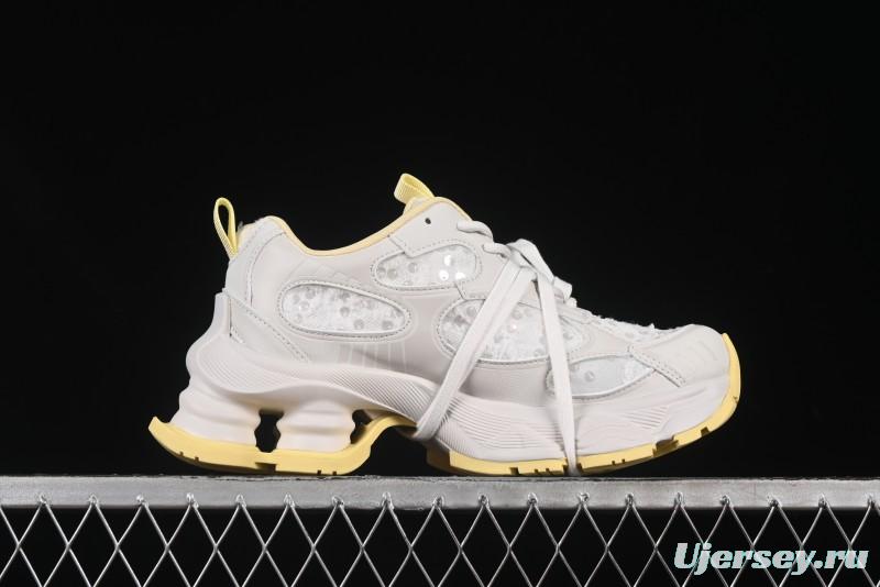 GG-CC Star Same Style Lace-up Hollow Out Dad Shoes with 5cm Height Increasing Sole - G25U9988