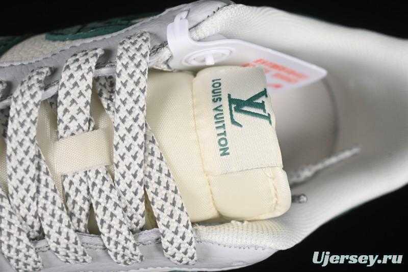 Nike Air Force 1 '07 Low LV Collaboration Green Stone Grain Gum Sole Casual Sneakers - ZH2598-306