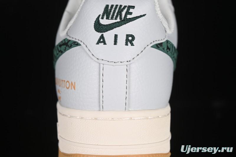 Nike Air Force 1 '07 Low LV Collaboration Green Stone Grain Gum Sole Casual Sneakers - ZH2598-306