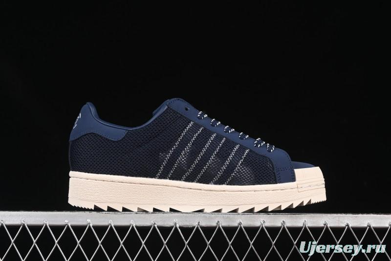 Adidas Clot x Superstar Shell Toe Casual Sneakers with Serrated Edge Design - IH3644