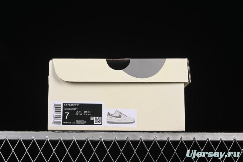 Nike Air Force 1'07 Low Stussy Collaboration Woven Fabric Low-Top Casual Sneakers - BZ6808-101