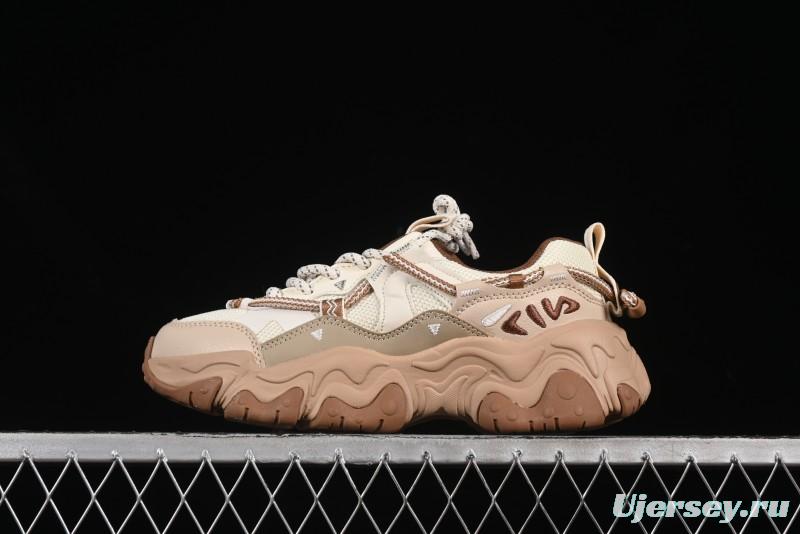 Fila Heritage Fluid Cat Paw 5.0 Retro Dad Shoes with Lace-Up Design - F12W442115FAS