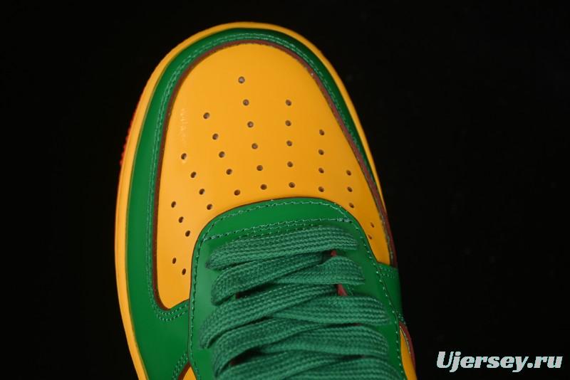 Nike Air Force 1'07 Low Lil Yachty Collaboration Casual Sneakers with Patent Leather and Multicolor Design - IH4383-300