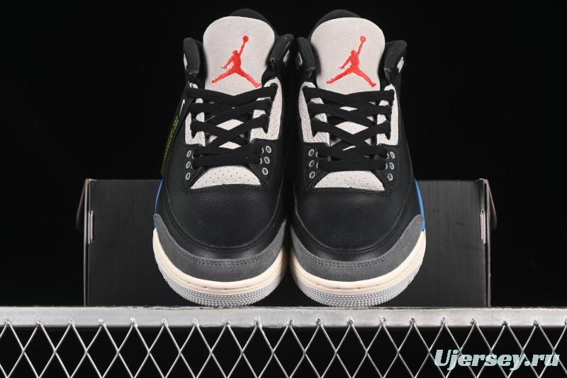 Nike Air Jordan 3 Retro OG Rare Air Sneakers with Small Reverse Swoosh - IB8967-004