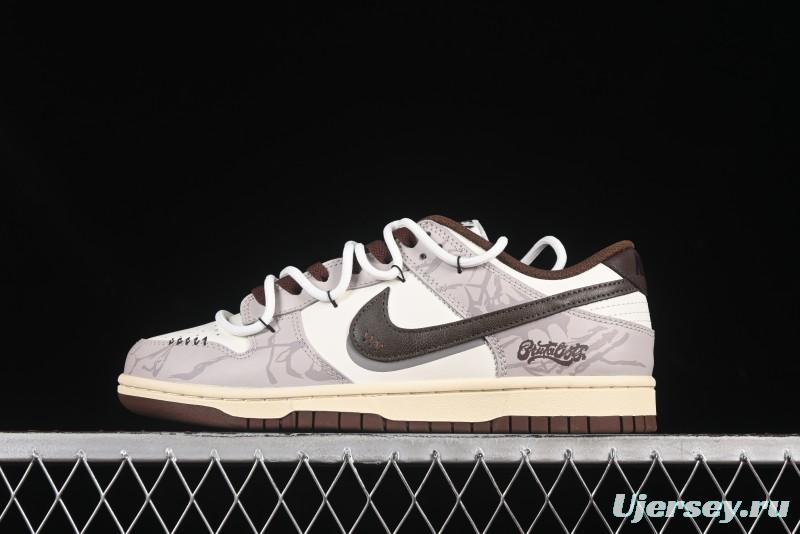 Nike Dunk Low Koala Party Distressed Grid Low-Top Casual Skate Shoes - DD1503-124