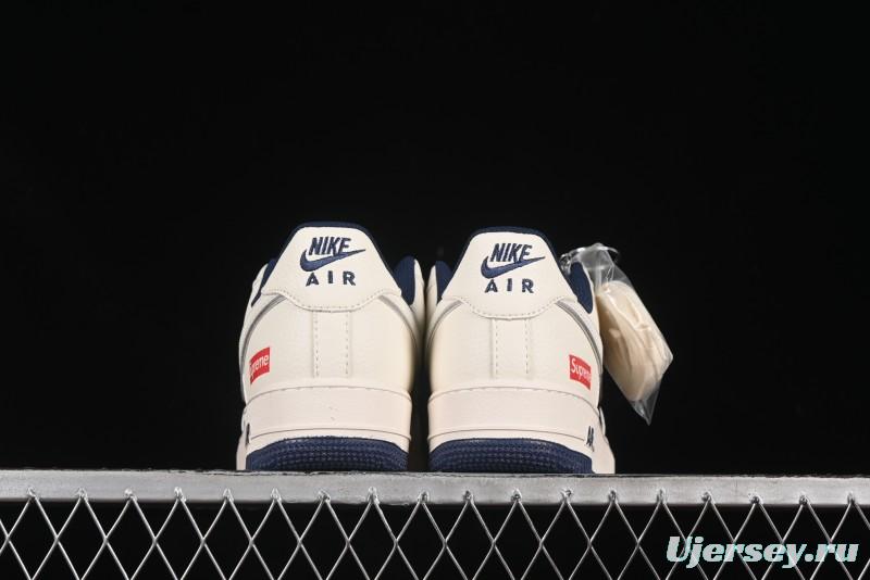 Nike Air Force 1 '07 Low Supreme Collaboration Light Blue Edge Casual Sneakers - HH7518-057