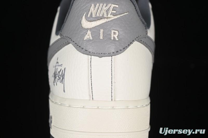 Nike Air Force 1'07 Low Stussy Collaboration Woven Fabric Low-Top Casual Sneakers - BZ6808-101