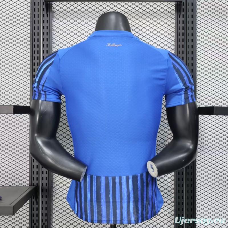 Player Version 25/26 Al Hilal Home Blue with Vertical Stripes Jersey
