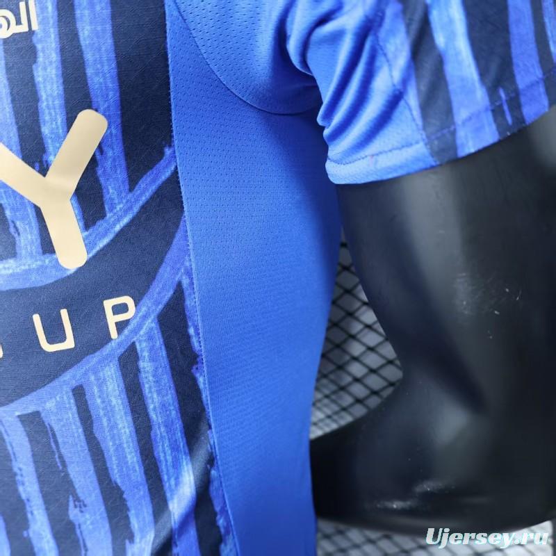 Player Version 25/26 Al Hilal Home Blue with Vertical Stripes Jersey