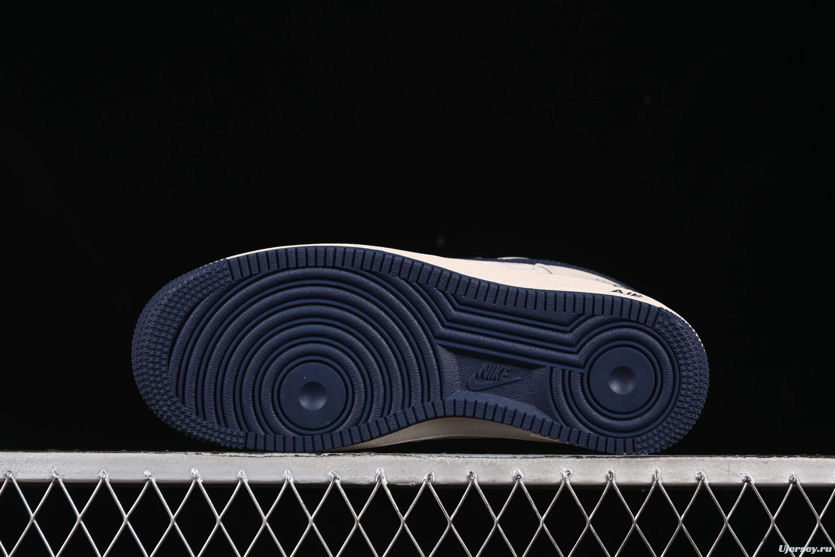 Nike Air Force 1 '07 Low The North Face Collaboration Red Heel Navy Blue Casual Sneakers - XX3168-133